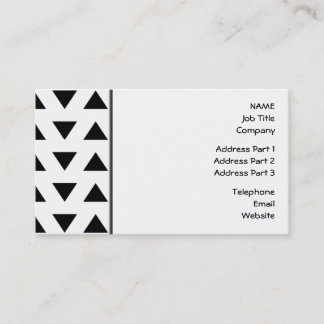 Black and White Geometric Pattern of Triangles. Business Card