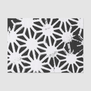Black and white geometric pattern tissue paper