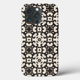 Black and White Geometric Seamless Pattern iPhone 13 Pro Case
