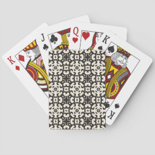 Black and White Geometric Seamless Pattern  Playing Cards
