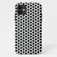 Black and White Geometric Star Pattern   