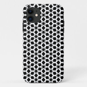 Black and White Geometric Star Pattern Case-Mate iPhone Case