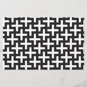Black and White Geometric Stationery