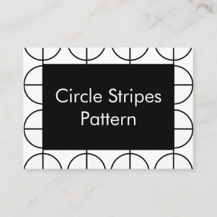 Black and White Geometric Stripe Business Card