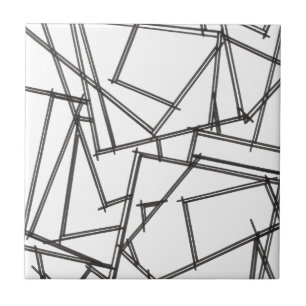 Black And White Geometric Tile