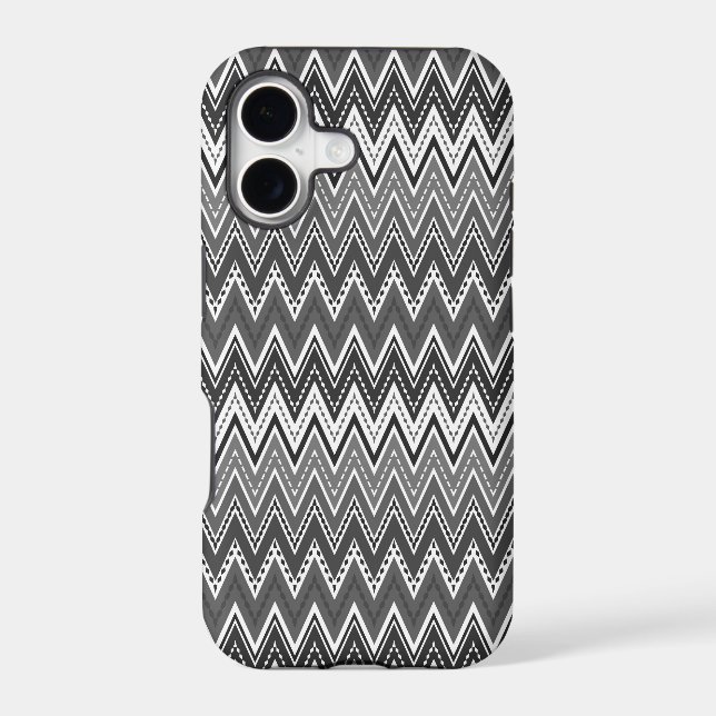 Black and white geometric zigzag pattern (Back)
