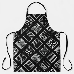 Black and white geometrical background with hand d apron