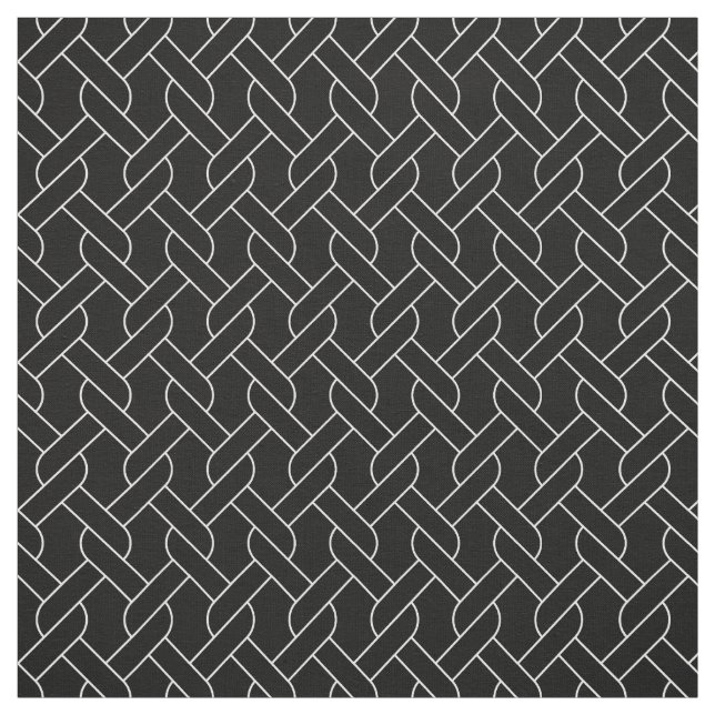 black and white geometrical pattern modern print fabric (Swatch)