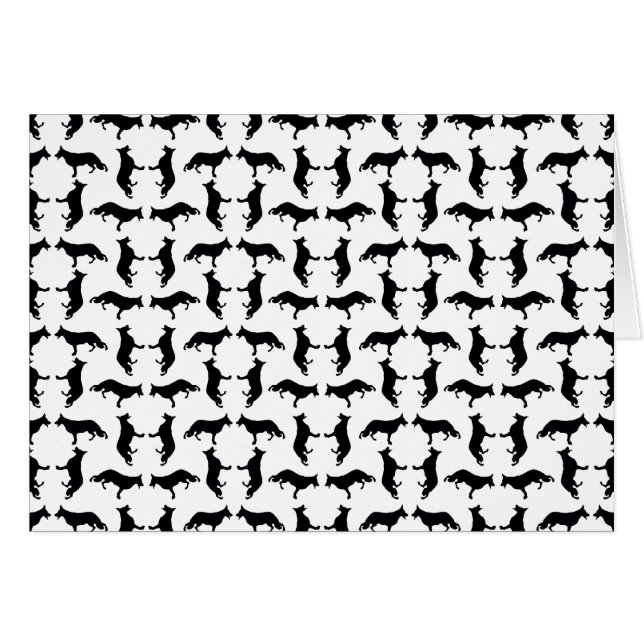 Black and White German Shepherd (Front Horizontal)