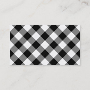 Black and White Gingham Business Card