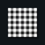 Black and White Gingham Pattern Canvas Print<br><div class="desc">Black, white, and grey squares form a bold, checked plaid. The black and white gingham pattern was created from scratch. The white is transparent, so you can change it if you like. Just click the "Customise it" button, then select a “Printed Background Colour” in the sidebar. When you're done, click...</div>
