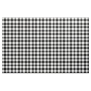 Black and White Gingham Pattern Fabric