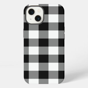 Black and White Gingham Pattern iPhone 13 Case
