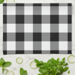 Black and White Gingham Pattern Tea Towel<br><div class="desc">Black, white, and grey squares form a bold, checked plaid. The black and white gingham pattern was created from scratch. The white is transparent, so you can change it if you like. Just click the "Customise it" button, then select a “Printed Background Colour” in the sidebar. When you're done, click...</div>