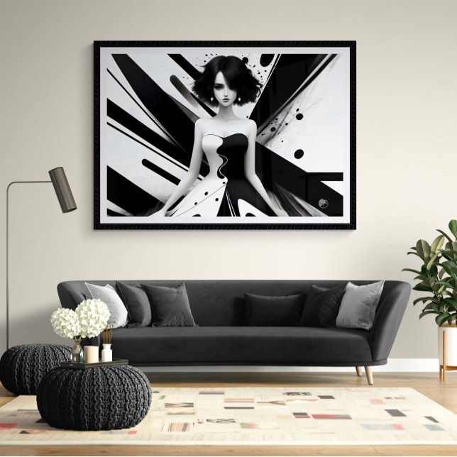 Black and White Girl Poster (Creator Uploaded)