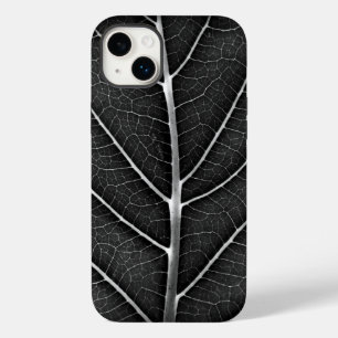 Black and White Glowing Leaf Close-Up Case-Mate iPhone 14 Plus Case