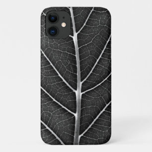 Black and white glowing leaf close-up Case-Mate iPhone case