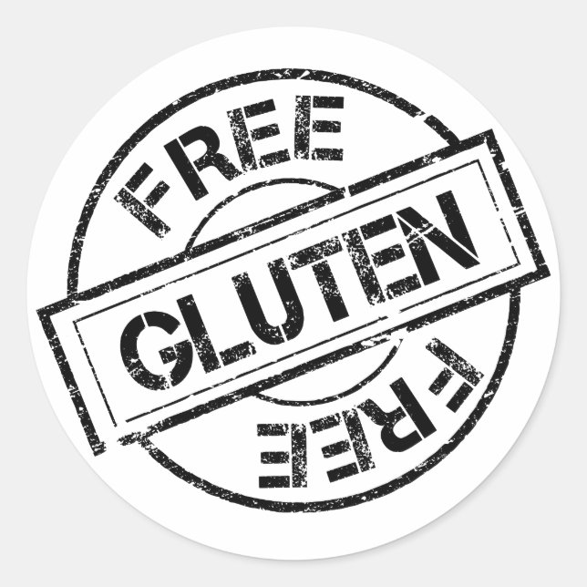 Black and White Gluten Free Stickers (Front)