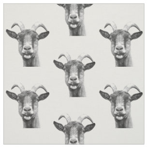 Black and White Goat Fabric