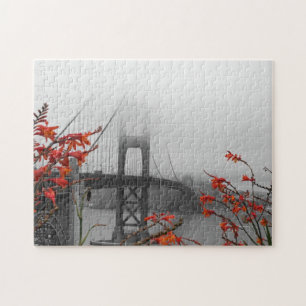 Black and White Golden Gate Bridge Jigsaw Puzzle