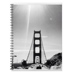 Black and White Golden Gate Bridge Notebook