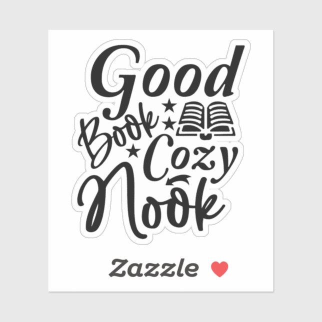 Black and White Good Book Cosy Nook  (Sheet)