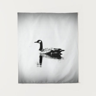 Black and White Goose Tapestry