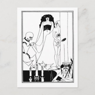 Black and white goth gothic art nouveau Salome Postcard