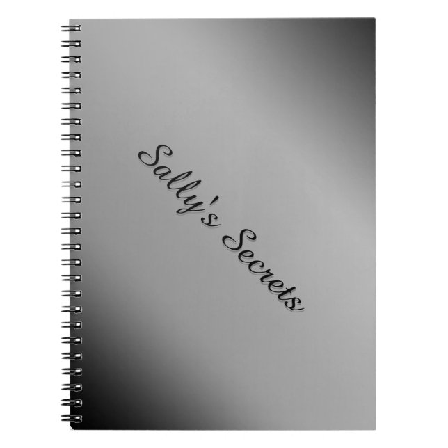 Black and White Gradient Personalized Notebook (Front)