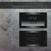 Black and White Gradient Shimmery Frame Initials
