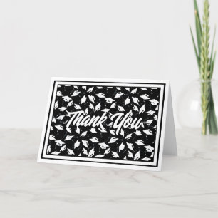 Black and White Graduation Party Thank You Notes