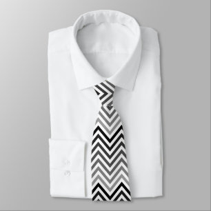 Black and white graphic design Zigzag Pattern Tie