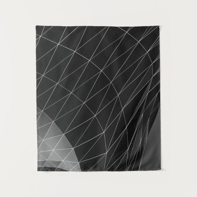 Black and white graphic illustration tapestry (Front)