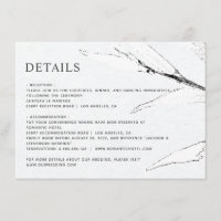 Black and white graphic leafage modern wedding