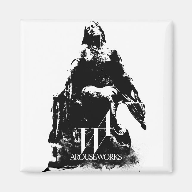 Black and white graphics magnet (Front)