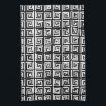 Black and White Greek Key design Kitchen Towel<br><div class="desc">This is a pretty towel that has a black and white ancient Greek Key pattern.</div>