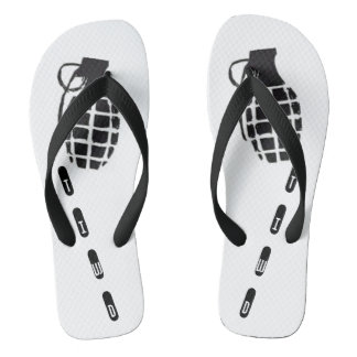 Black and White Grenade flip flop TIWD