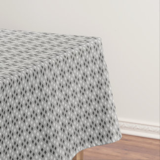 black and white grey geometric fine pattern tablecloth