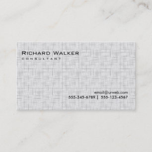 Black and White Grey Professional Plain Cool Business Card