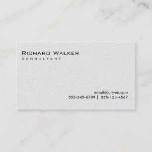 Black and White Grey Professional Plain Cool Business Card