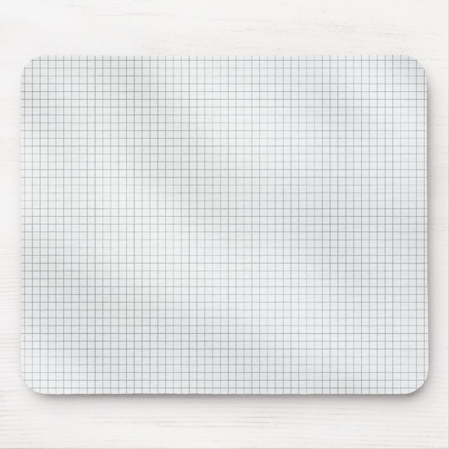 Black and White Grid Pattern on Paper Mouse Pad (Front)