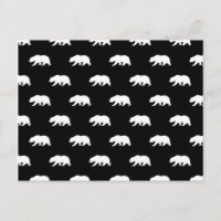 Black and White Grizzly Bear Pattern