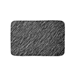 Black and White Grunge Pattern Bath Mat