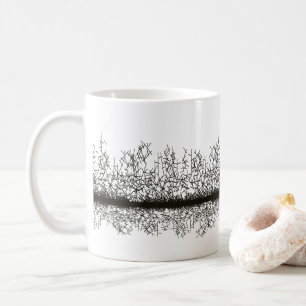 Black and white grunge pattern coffee mug