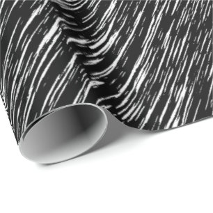 Black and White Grunge Pattern Wrapping Paper