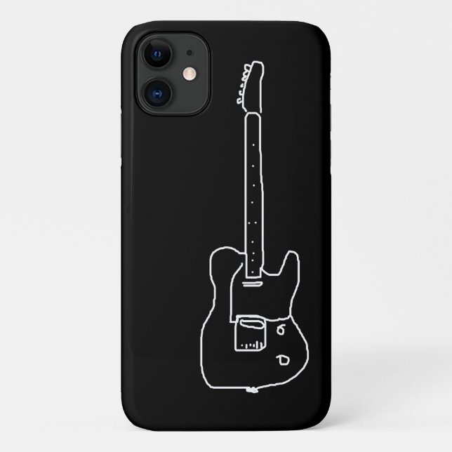 black and white guitar Case-Mate iPhone case (Back)