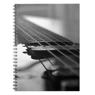 Black and White Guitar Spiral Notebook