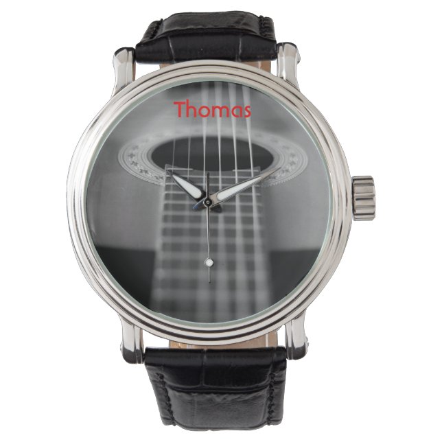 Black and White Guitar Watch (Front)
