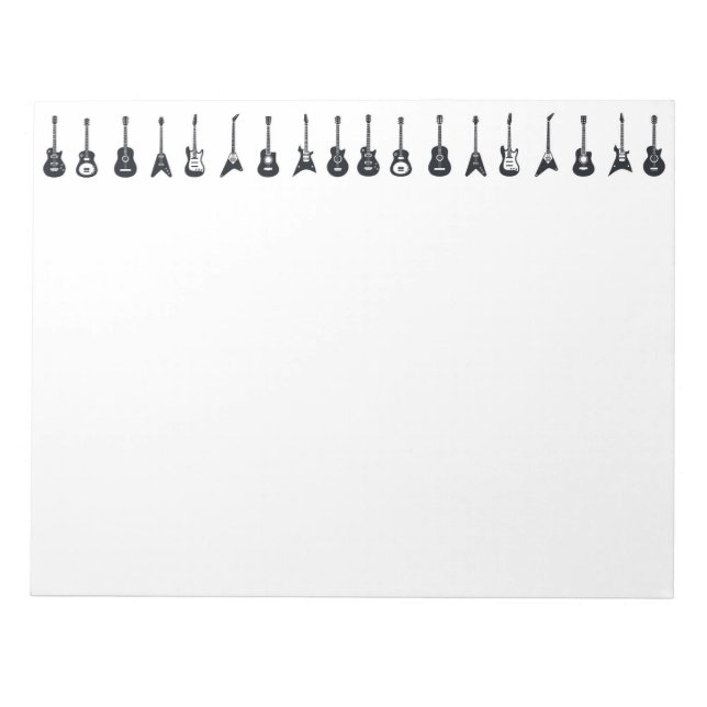 Black and White Guitars Notepad (Front)