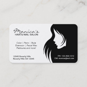Black and White Hair Salon with Appointment Date Card